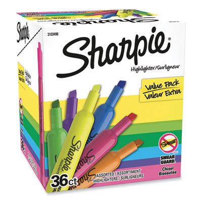 Tank Style Highlighters, Assorted Ink Colors, Chisel-Tip, Assorted Barrel Colors, 36/Pack