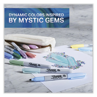 Mystic Gems Markers, Fine Bullet Tip, Assorted, 24/Pack