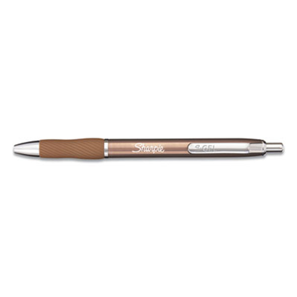 S-Gel Premium Metal Barrel Gel Pen, Retractable, Medium 0.7 Mm, Black Ink, Champagne Barrel, Dozen