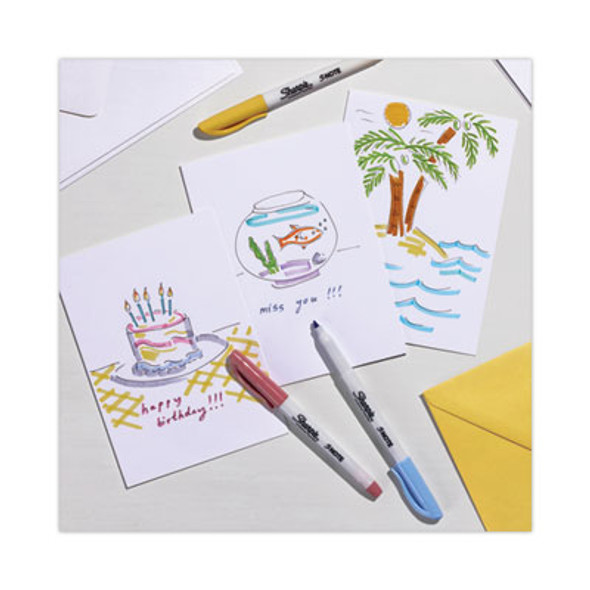 S-Note Creative Markers, Assorted Ink Colors, Bullet/Chisel Tip, Assorted Barrel Colors, 36/Pack