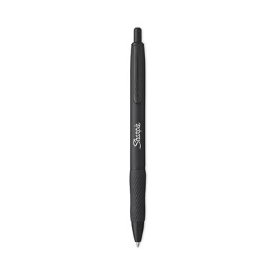 S-Gel Premium Metal Barrel Gel Pen, Retractable, Medium 0.7 Mm, Black Ink, Black Barrel, Dozen