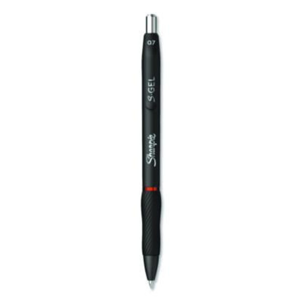 S-Gel Gel Pen, Retractable, Medium 0.7 Mm, Red Ink, Black Barrel, 4/Pack