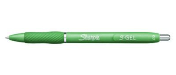 S-Gel Fashion Barrel Gel Pen, Retractable, Medium 0.7 Mm, Black Ink, Green Barrel, 4/Pack