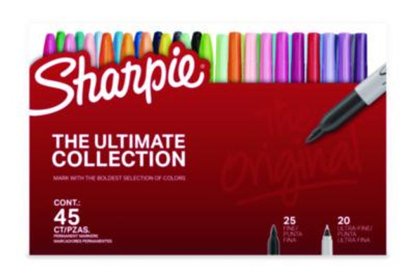 Permanent Markers Ultimate Collection With Cosmic Colors, Assorted Tip Sizes/Assorted Tip Types, Assorted Colors, 45/Pack