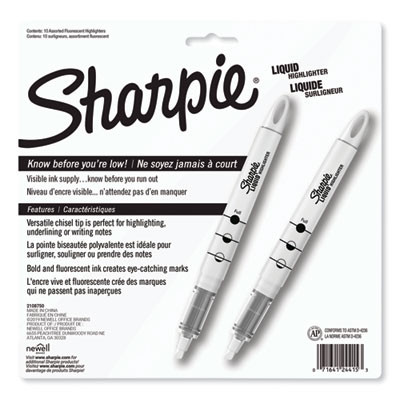 Liquid Pen Style Highlighters, Assorted Ink Colors, Chisel Tip, Assorted Barrel Colors, 10/Set