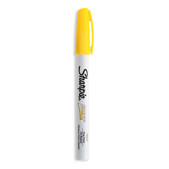 Permanent Paint Marker, Fine Bullet Tip, Yellow