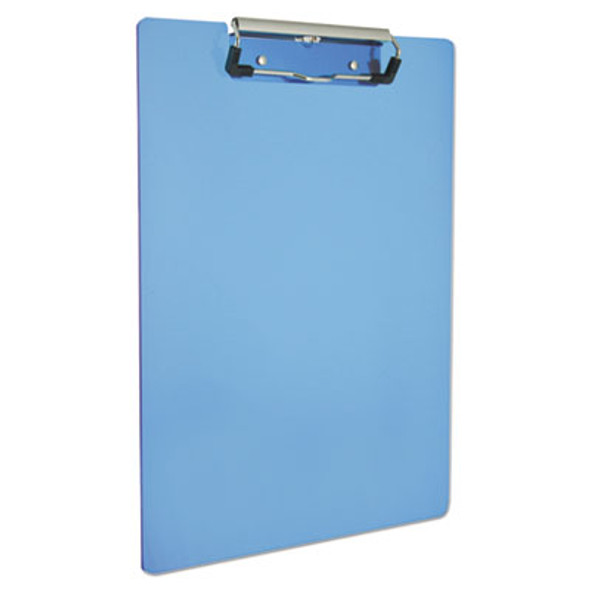 Recycled Plastic Clipboard, 0.5" Clip Capacity, Holds 8.5 x 11 Sheets, Ice Blue