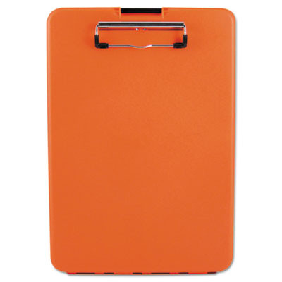 Slimmate Storage Clipboard, 0.5" Clip Capacity, Holds 8.5 x 11 Sheets, Hi-Vis Orange
