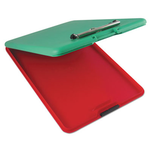 Slimmate Show2Know Safety Organizer, 0.5" Clip Capacity, Holds 8.5 x 11 Sheets, Red/Green