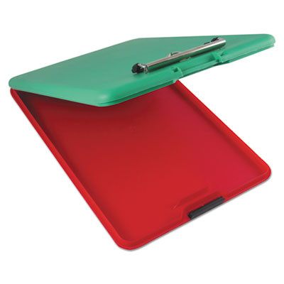 Slimmate Show2Know Safety Organizer, 0.5" Clip Capacity, Holds 8.5 x 11 Sheets, Red/Green