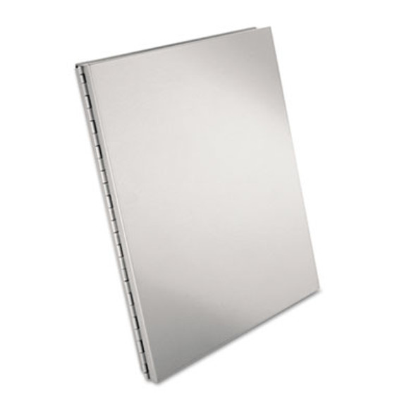 Snapak Aluminum Side-Open Forms Folder, 0.5" Clip Capacity, Holds 8.5 x 11 Sheets, Silver