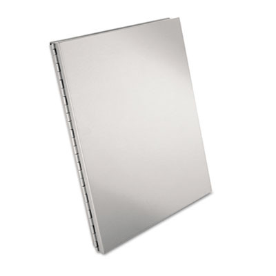 Snapak Aluminum Side-Open Forms Folder, 0.5" Clip Capacity, Holds 8.5 x 11 Sheets, Silver