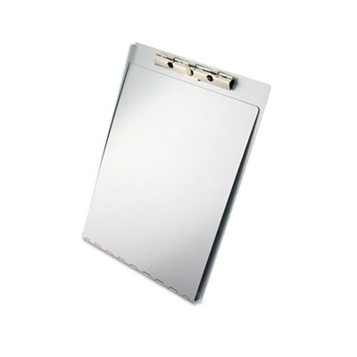 Aluminum Clipboard With Writing Plate, 0.5" Clip Capacity, Holds 8.5 x 11 Sheets, Silver