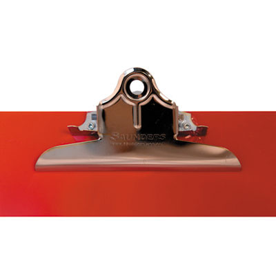 Recycled Plastic Clipboard With Ruler Edge, 1" Clip Capacity, Holds 8.5 x 11 Sheets, Red