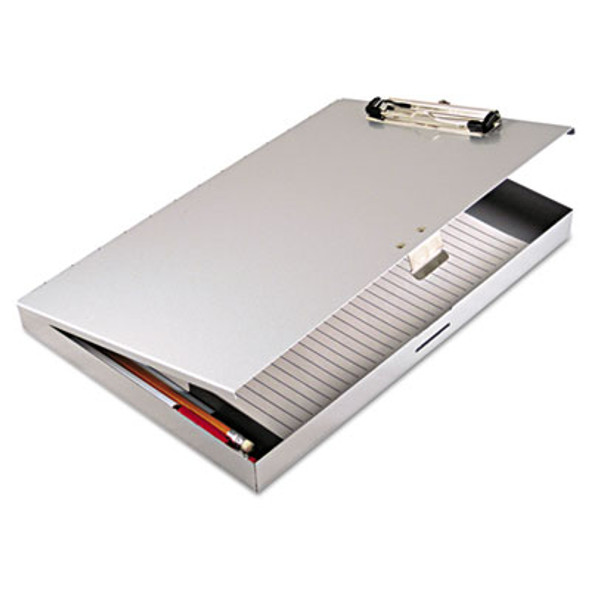 Tuffwriter Recycled Aluminum Storage Clipboard, 0.5" Clip Capacity, Holds 8.5 x 11 Sheets, Silver