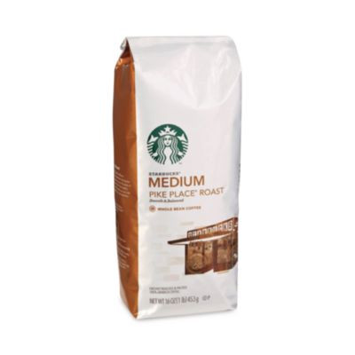 Whole Bean Coffee, Pike Place Roast, 1 Lb Bag, 6/Carton