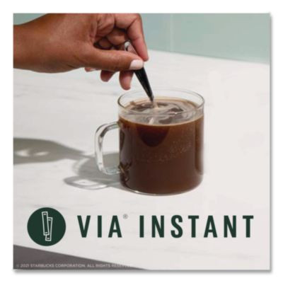 Via Ready Brew Coffee, 0.11 Oz, Italian Roast, 8/Pack, 12 Packs/Carton