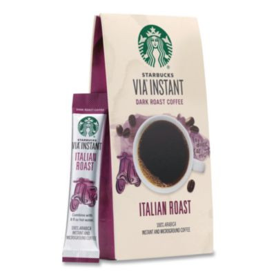 Via Ready Brew Coffee, 0.11 Oz, Italian Roast, 8/Pack, 12 Packs/Carton