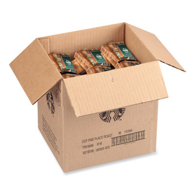 Whole Bean Coffee, Decaffeinated, Pike Place, 1 Lb, Bag, 6/Carton