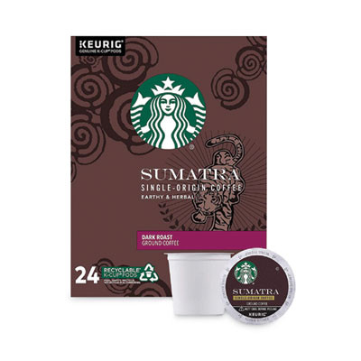 Sumatra Coffee K-Cups, Sumatra, 0.4 Oz K-Cup, 96/Box