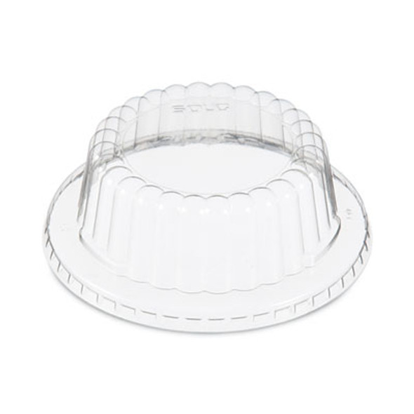 Flat-Top Dome Pet Plastic Lids, For 12 Oz Containers, 4.34" Diameter x 1.5" h, Clear, 1,000/Carton
