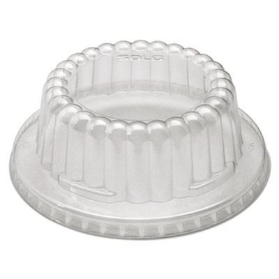 Flat-Top Dome Pet Plastic Lids, For 12 Oz Containers, 4.34" Diameter x 1.5" h, Clear, 1,000/Carton