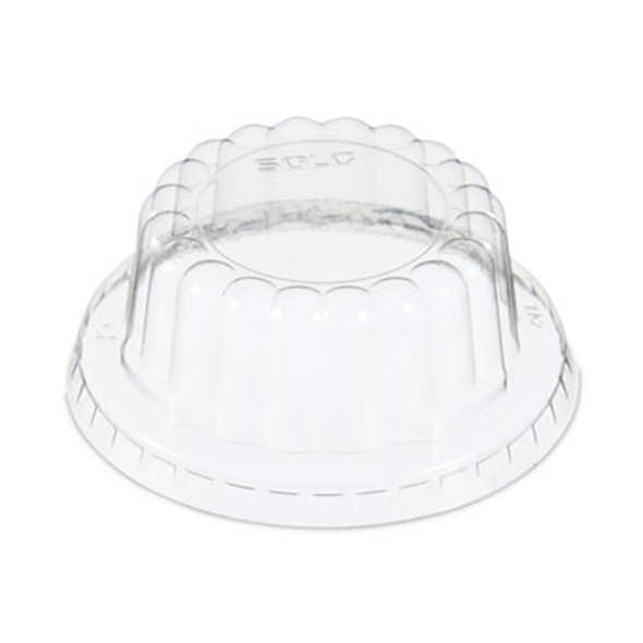 Flat-Top Dome Pet Plastic Lids, For 3.5 Oz Containers, 3.13" Diameter x 1.25" h, Clear, 1,000/Carton