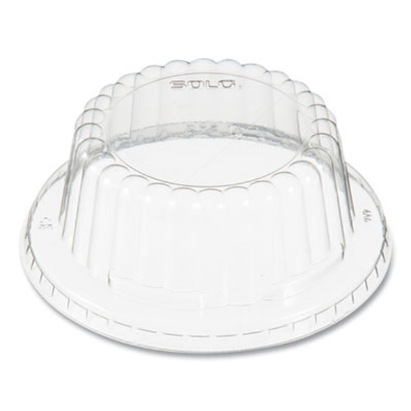 Flat-Top Dome Pet Plastic Lids, For 6 Oz To 10 Oz Containers, 3.96" Diameter x 1.25" h, Clear, 1,000/Carton