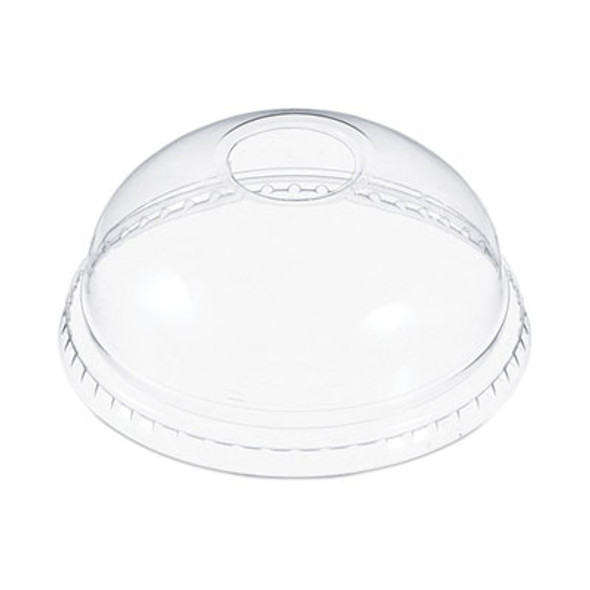 Dome-Top Cold Cup Lids, Fits 12 Oz To 24 Oz Cold Cups, Plastic, Clear, 1,000/Carton