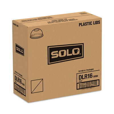 Dome-Top Cold Cup Lids, Fits 12 Oz To 24 Oz Cold Cups, Plastic, Clear, 1,000/Carton