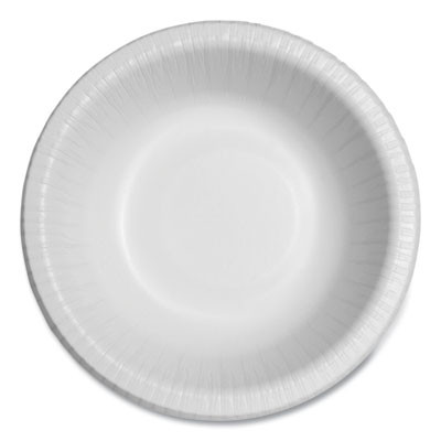 Bare Eco-Forward Clay-Coated Paper Dinnerware, Proplanet Seal, Bowl, 12 Oz, White, 125/Bag, 8 Bags/Carton