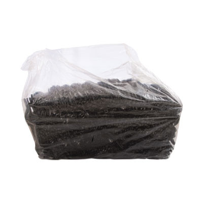 Impress Heavyweight Full-Length Polystyrene Cutlery, Spoon, Plastic, Black, 1,000/Carton