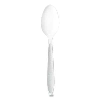 Impress Heavyweight Full-Length Polystyrene Cutlery, Spoon, Plastic, White, 100/Box, 10 Boxes/Carton