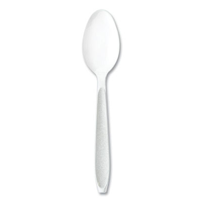 Impress Heavyweight Full-Length Polystyrene Cutlery, Spoon, Plastic, White, 100/Box