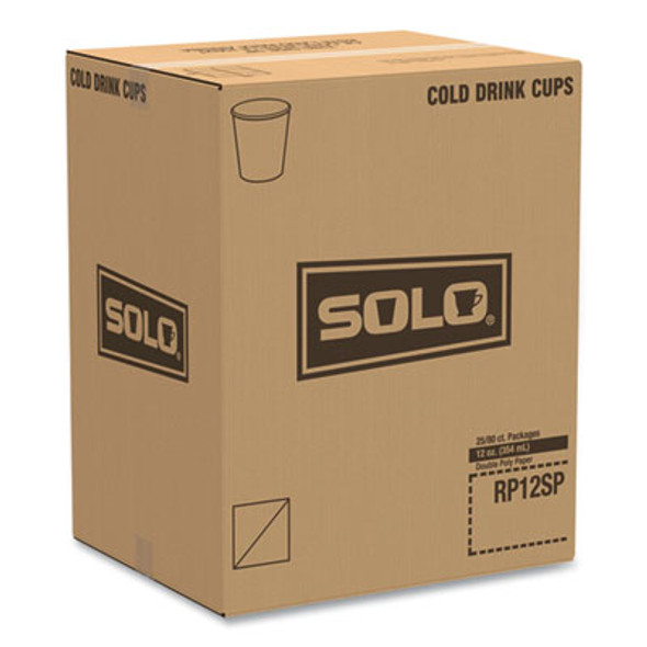 Double-Sided Poly (Dsp) Paper Cold Cups, 12 Oz, White, 2,000/Carton