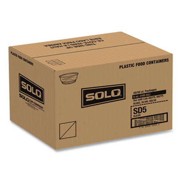 Sundae Cups, 5 Oz, Plastic, Clear, 50/Bag, 20 Bags/Carton