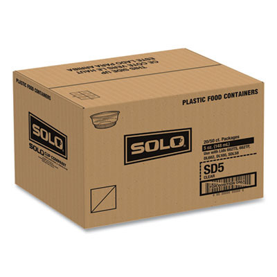 Sundae Cups, 5 Oz, Plastic, Clear, 50/Bag, 20 Bags/Carton