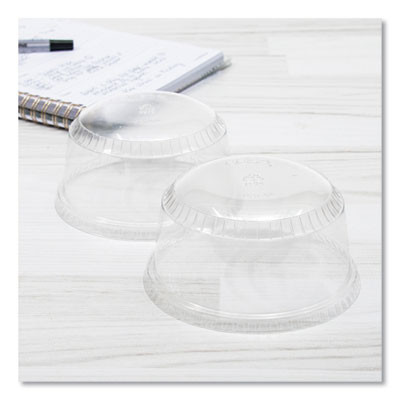 Soloserve Pet Sundae Cup Lids, Fits 5.5 Oz To 12 Oz Sundae Cups, Plastic, Clear, 1,000/Carton