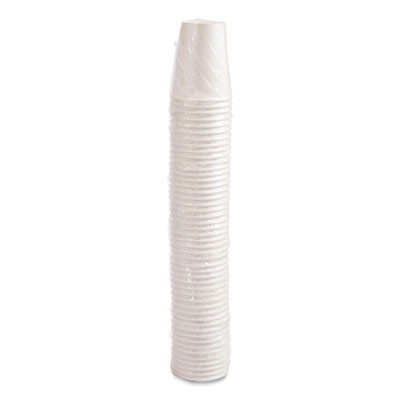 Single-Sided Poly Paper Hot Cups, Individually Wrapped, 10 Oz, White, 24/Bag, 20 Bags/Carton
