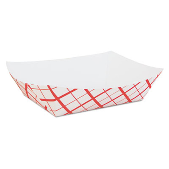 Paper Food Baskets, 5 Lb Capacity, 8.48 x 5.86 x 2.09, Red/White, Paper, 500/Carton