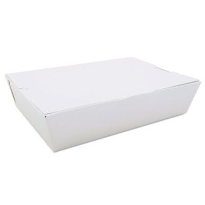 Champpak Carryout Boxes, #2, 7.75 x 5.5 x 1.88, White, Paper, 200/Carton