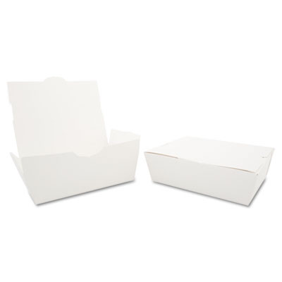 Champpak Carryout Boxes, #3, 7.75 x 5.5 x 2.5, White, Paper, 200/Carton