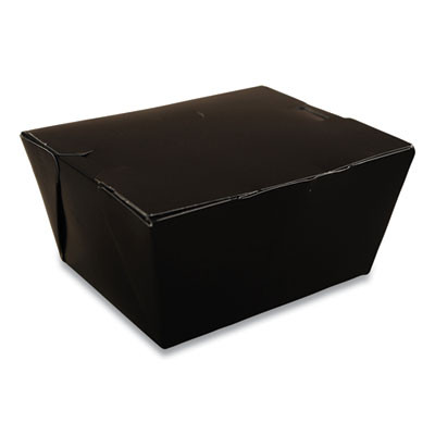 Champpak Carryout Boxes, 4.37 x 3.5 x 2.5, Black, Paper, 450/Carton