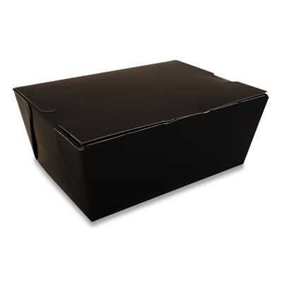 Champpak Carryout Boxes, 7.75 x 5.5 x 3.5, Black, Paper, 160/Carton