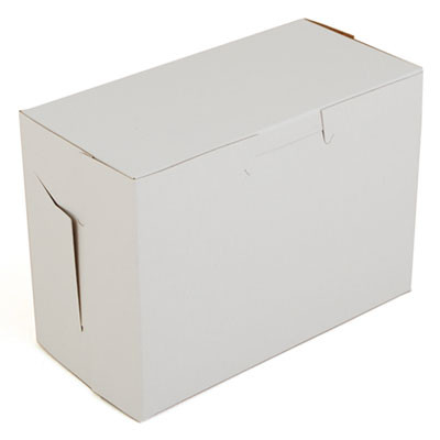 White One-Piece Non-Window Bakery Boxes, 5.5 x 2.75 x 4, White, Paper, 250/Carton