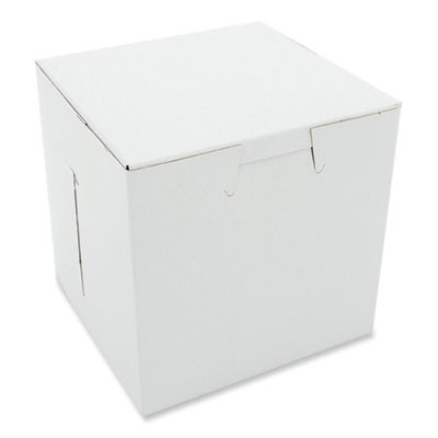 White One-Piece Non-Window Bakery Boxes, 4.5 x 4.5 x 4.5, White, Paper, 200/Carton