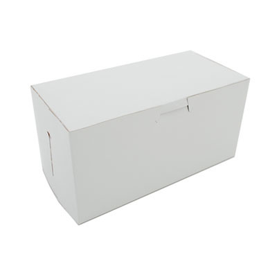 White One-Piece Non-Window Bakery Boxes, 8 x 4 x 4, White, Paper, 250/Carton