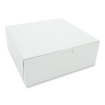 White One-Piece Non-Window Bakery Boxes, 8 x 5 x 3, White, Paper, 250/Carton