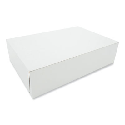 Clay-Coated Donut Boxes, 13 x 9 x 3.75, White, Paper, 200/Carton