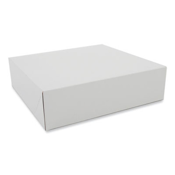 Clay-Coated Donut Boxes, 9 x 9 x 2.5, White, Paper, 150/Carton